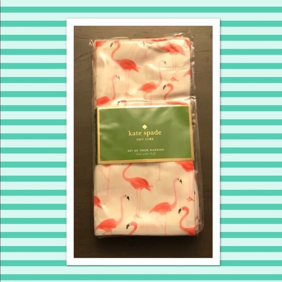 Kate Spade Flamingo Cloth Napkins (4) - Picture 1 of 3